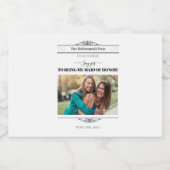 Newspaper Bridesmaid Proposal Retro Script Font Schaumweinetikett (Einzelnes Label)