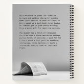 Newspaper Collage Book Cover Inspiration Notebook Notizblock (Rückseite)