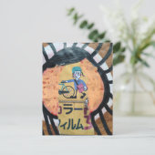 Newspaper delivery collage postkarte (Stehend Vorderseite)