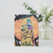 Newspaper delivery person collage postkarte (Stehend Vorderseite)