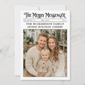 Newspaper Family Year in Review Foto Weihnachten (Vorderseite)