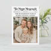 Newspaper Family Year in Review Foto Weihnachten (Stehend Vorderseite)