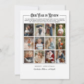 Newspaper Family Year in Review Foto Weihnachten (Rückseite)