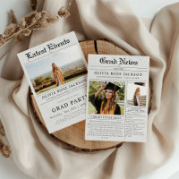 Newspaper Foto Graduation Party