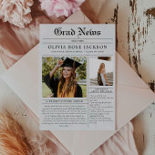 Newspaper Foto Graduation Party Einladung