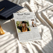 Newspaper Foto Graduation Party Einladung