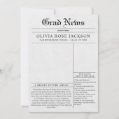 Newspaper Foto Graduation Party Einladung (Vorderseite)