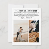 Newspaper FotoCollage Elegant Wedding Vielen Dank Karte (Rückseite)