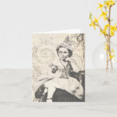 Newspaper Hat Gal Karte (Gelbe Blume)