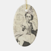 Newspaper Hat Gal Keramikornament (Rechts)