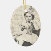 Newspaper Hat Gal Keramikornament (Hinten)