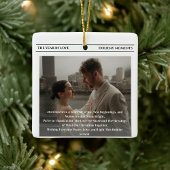Newspaper Merry and Married Holiday Accents Photo Keramikornament