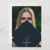 Newspaper Modern Script 2 Fotos Graduation Party Einladung (Rückseite)