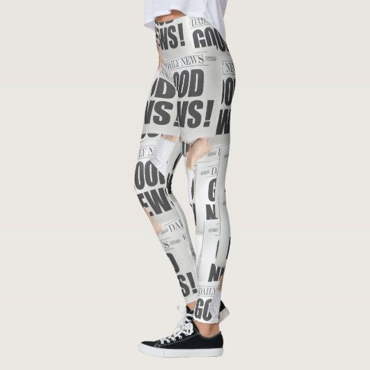 Newspaper Print Leggings (Links)