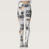 Newspaper Print Leggings (Vorderseite)