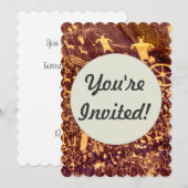 Newspaper Rock Amerikanische Ureinwohner Utah Einladung (Vorne/Hinten)