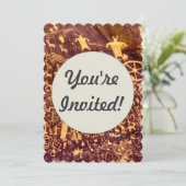 Newspaper Rock Amerikanische Ureinwohner Utah Einladung (Stehend Vorderseite)