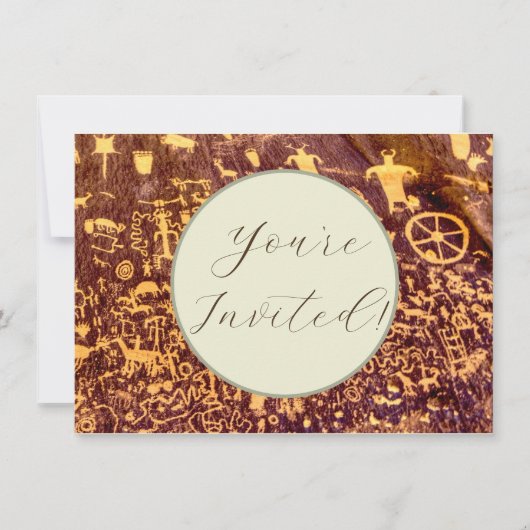 Newspaper Rock Amerikanische Ureinwohner Utah Einladung (Vorderseite)