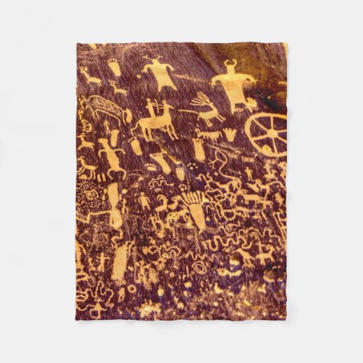 Newspaper Rock Amerikanische Ureinwohner Utah Fleecedecke (Vorderseite)