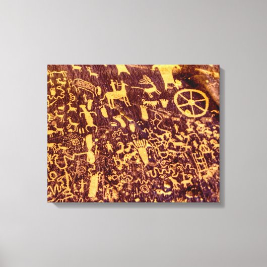 Newspaper Rock Amerikanische Ureinwohner Utah Leinwanddruck (Vorderseite)