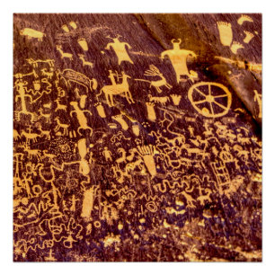 Newspaper Rock Amerikanische Ureinwohner Utah Poster