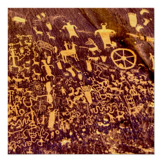 Newspaper Rock Amerikanische Ureinwohner Utah Poster (Vorderseite)