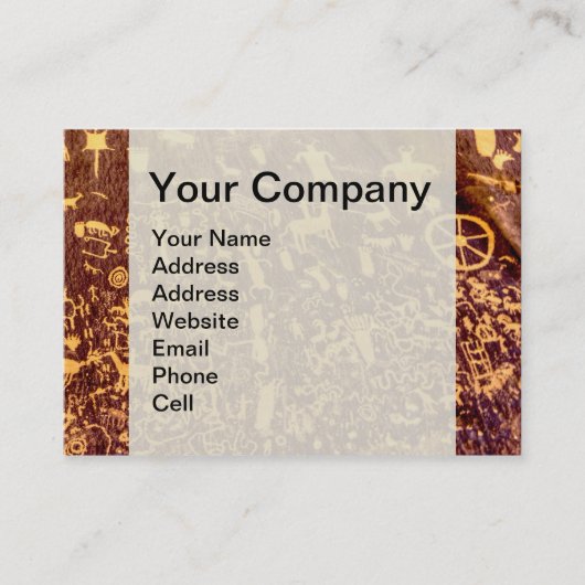 Newspaper Rock Amerikanische Ureinwohner Utah Visitenkarte (Vorderseite)