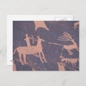 Newspaper Rock, S.P., UT Near Monticello. Postkarte (Vorne/Hinten)