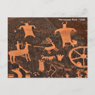 Newspaper Rock - Utah Postkarte