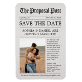 Newspaper Save The Date Magnet Photo (Vertikal)