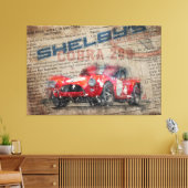 Newspaper Shelby Cobra 289 Leinwanddruck (Insitu (Wohnzimmer))