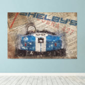 Newspaper Shelby Cobra 427 Leinwanddruck (Insitu (Holzboden))