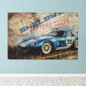 Newspaper Shelby Daytona Coupe 2 Leinwanddruck (Insitu (Holzboden))