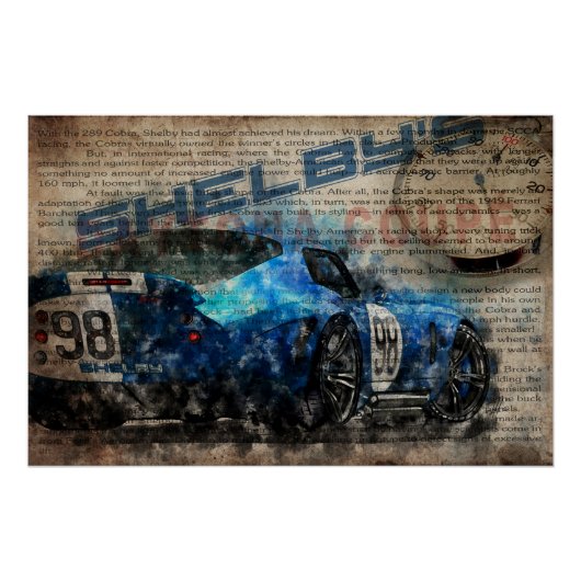 Newspaper Shelby Daytona Coupe Poster (Vorderseite)