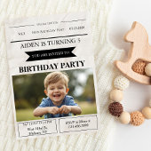 Newspaper Style Custom Photo Birthday Einladung