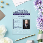 Newspaper Style Doctor Retirement Card | Custom Acryleinladungen (In Situ (Hochzeit))