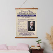 Newspaper Style Doctor Retirement Card | Custom Wandteppich Mit Holzrahmen (Schlafzimmer)