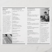 Newspaper Style Mitzvah Program Small Folded Paper Flyer (Hinten)