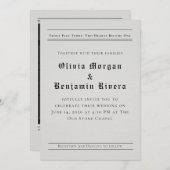 Newspaper-Style Wedding Invitation Einladung (Vorne/Hinten)