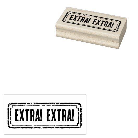 Newspaper Themed Distressed Extra! Extra! Gummistempel (Stempel)