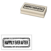 Newspaper Themed Distressed Happily Ever After Gummistempel (Stempel)