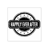 Newspaper Themed Distressed Happily Ever After Gummistempel (Prägung)