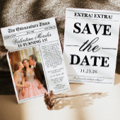 Newspaper Unique Fun Photo Quinceanera Einladung