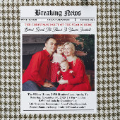Newspaper Vintage Christmas Party Einladung