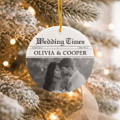 Newspaper Wedding Keramik Ornament