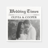 Newspaper Wedding Napkins Serviette (Vorderseite)