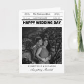 Newspaper Wedding Timeline & Program Infographic Einladung (Vorderseite)