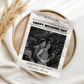 Newspaper Wedding Timeline & Program Infographic Einladung