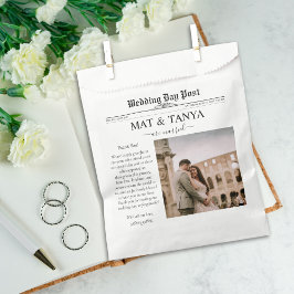 Newspaper Wedding Vielen Dank klassisches Elegant Geschenktütchen