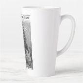 Newspaper What A Year Black White Photo Christmas Milchtasse (Rechts)